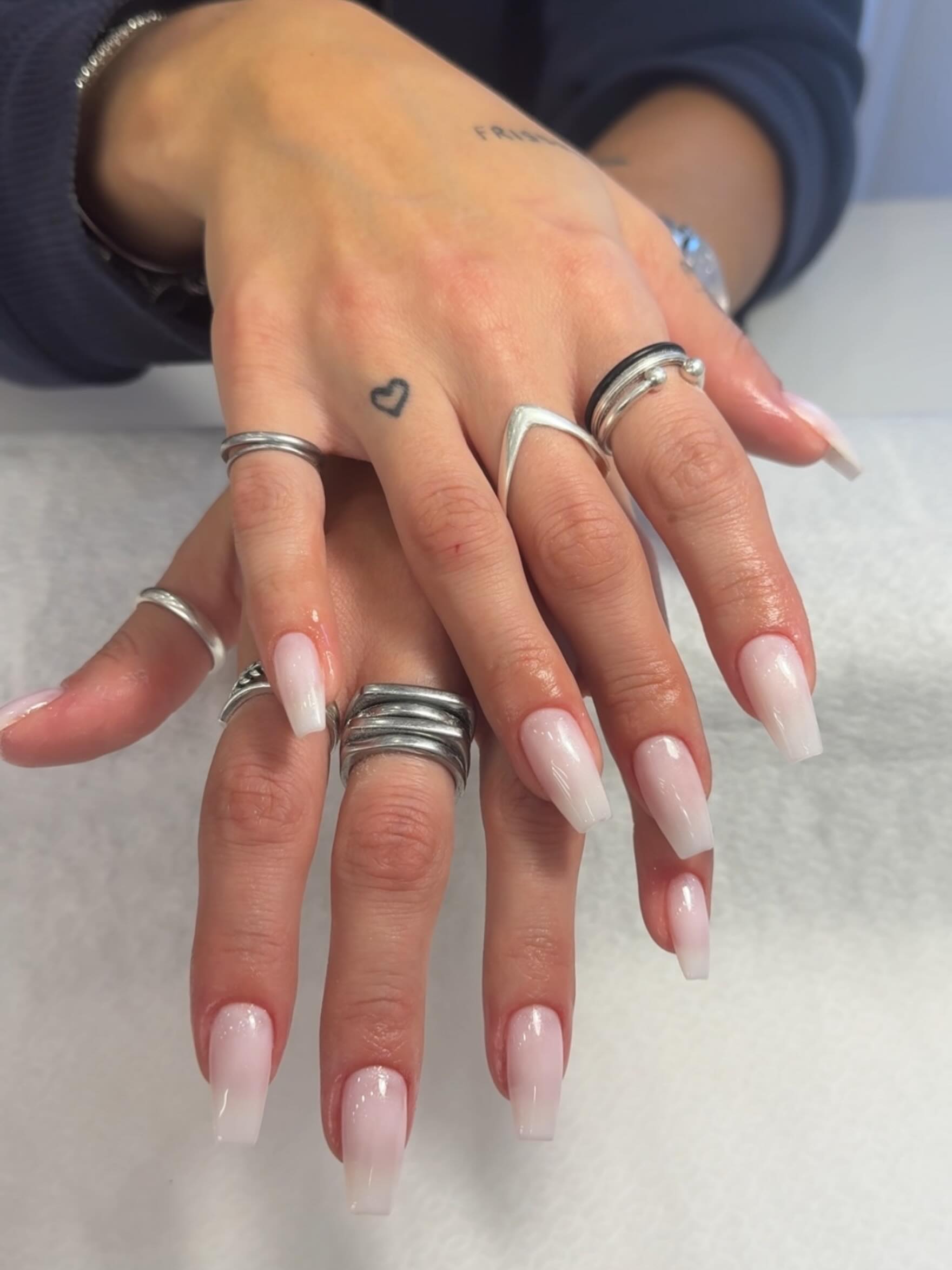 Ricostruzione gel bianco sfumato